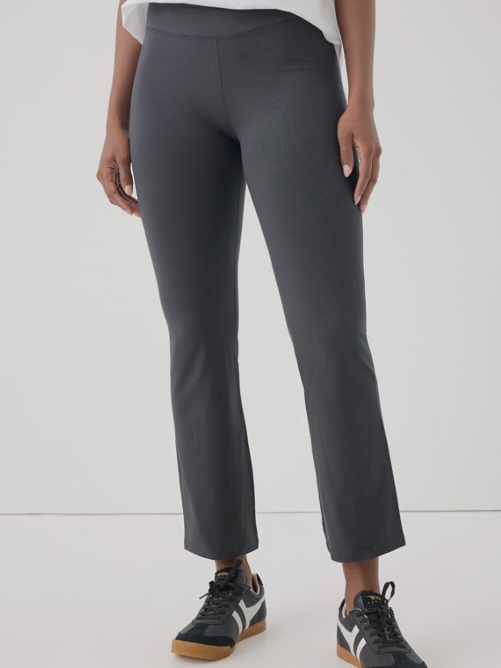 Pact Organic On the Go-To Cropped Bootcut Legging Storm